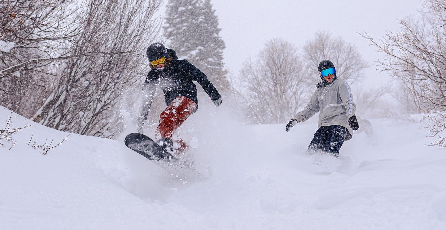 Snowboarding at Nordic Valley Ski Resort