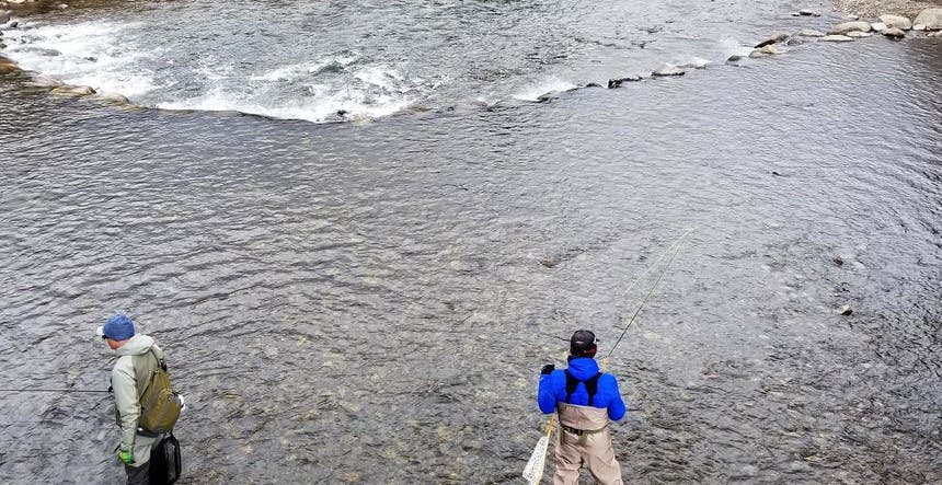 Fly fishing at Silverthorne