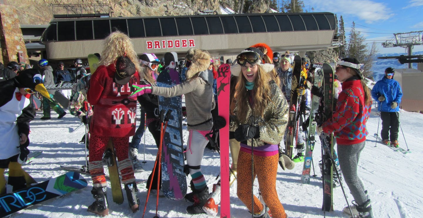 Skiing with friends at Jackson Hole