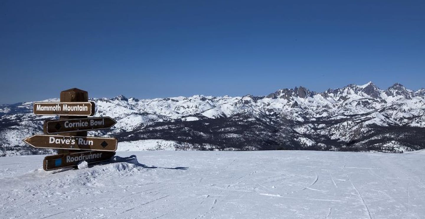 Top of the Sierra on Mammoth Mountain