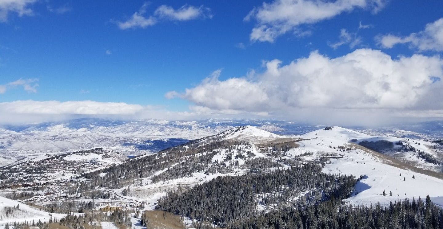 Bluebird day at Deer Valley Resort (Top of Lady Morgan Express)