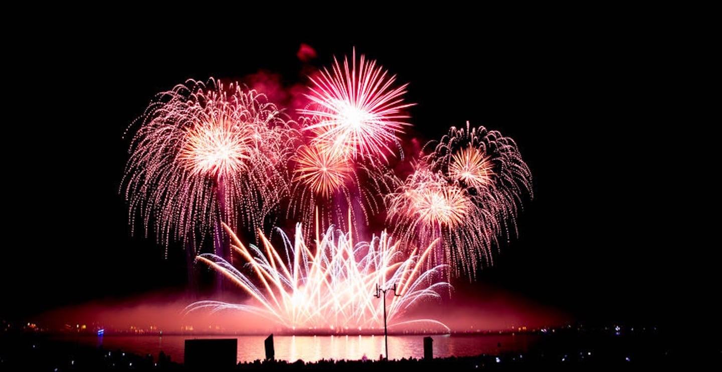 New Year's fireworks in Vancouver