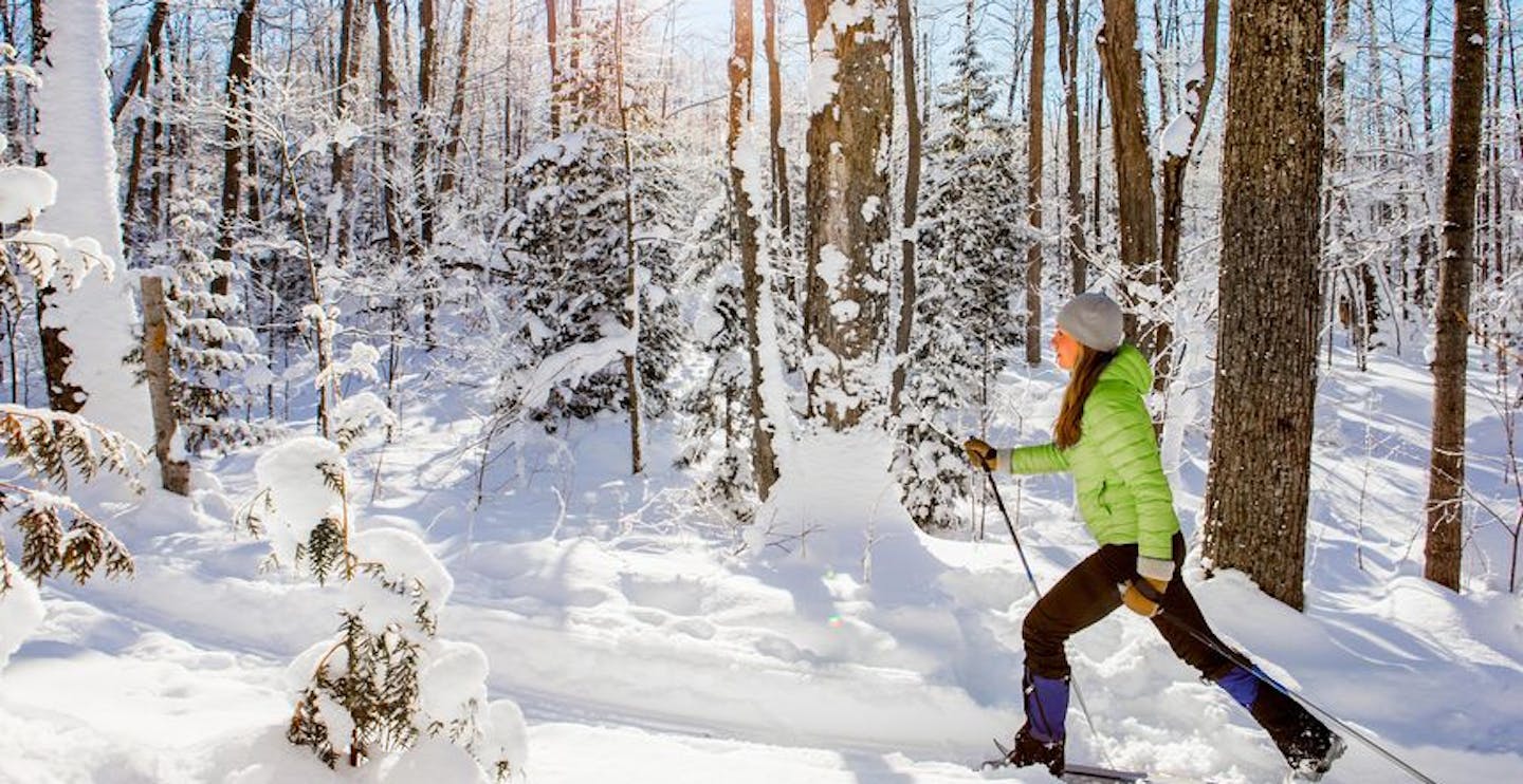 Cross country skiing at Lost Lake near Whistler