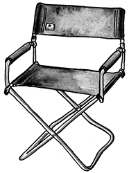 an illustration of a snow peak folding chair