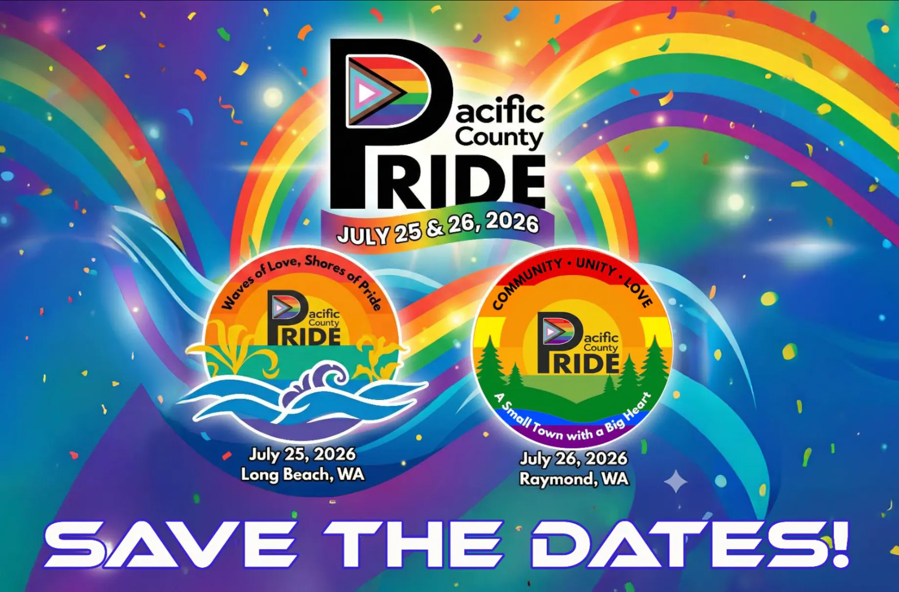 Save the Date Flyer for Pacific County Pride