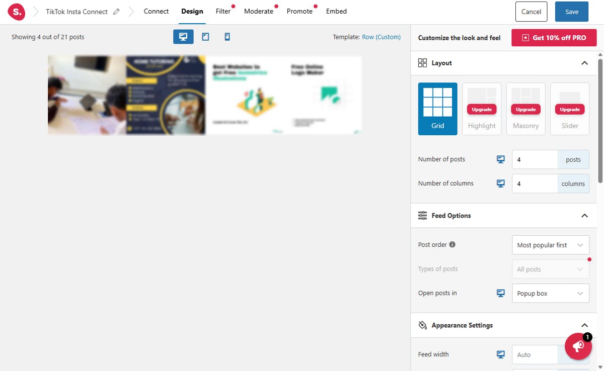 Spotlight Instagram feed for TikTok
