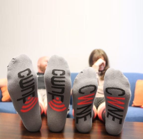 Custom Socks for Certitrek Trade Show Giveaway Event Branded Swag