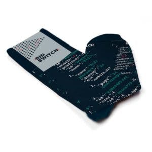 Custom socks for Iponweb by Sock Club with custom packaging 