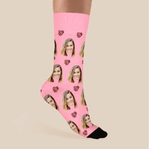 Face socks for Valentine's Day