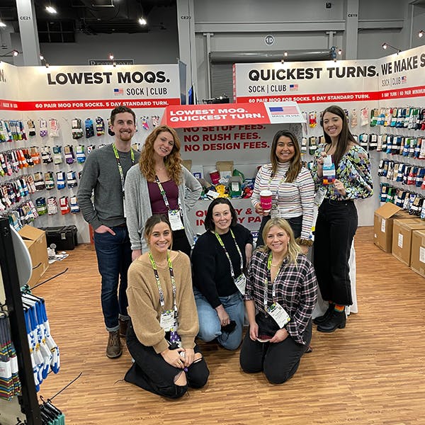 Sock Club team at trade show booth