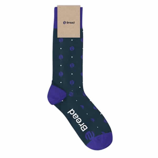 Custom Socks for Bread Finance by Sock Club for employee appreciation 