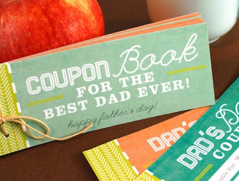 A coupon book is thoughtful and will be sure to be used for a Father's Day gift.
