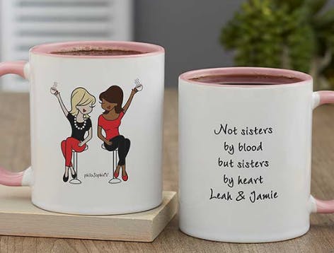 Custom mugs with quote for personalized best friend gift