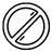 Illustrated icon of a 'no' symbol showing that Sock Club has no hidden fees