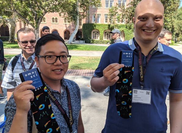 Custom Socks for OmniSci Branded Trade Show Giveaways and Custom Event Swag