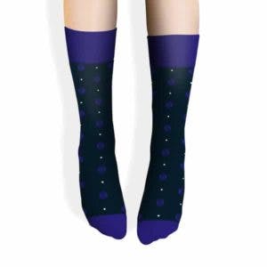 Custom socks for Bread Finance by Sock Club front view 