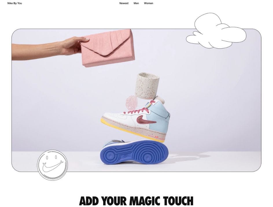 Screenshot of the Nike ID online shoe customizer