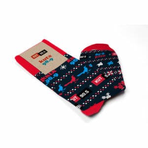 Custom socks for KUT by Sock Club with custom packaging 