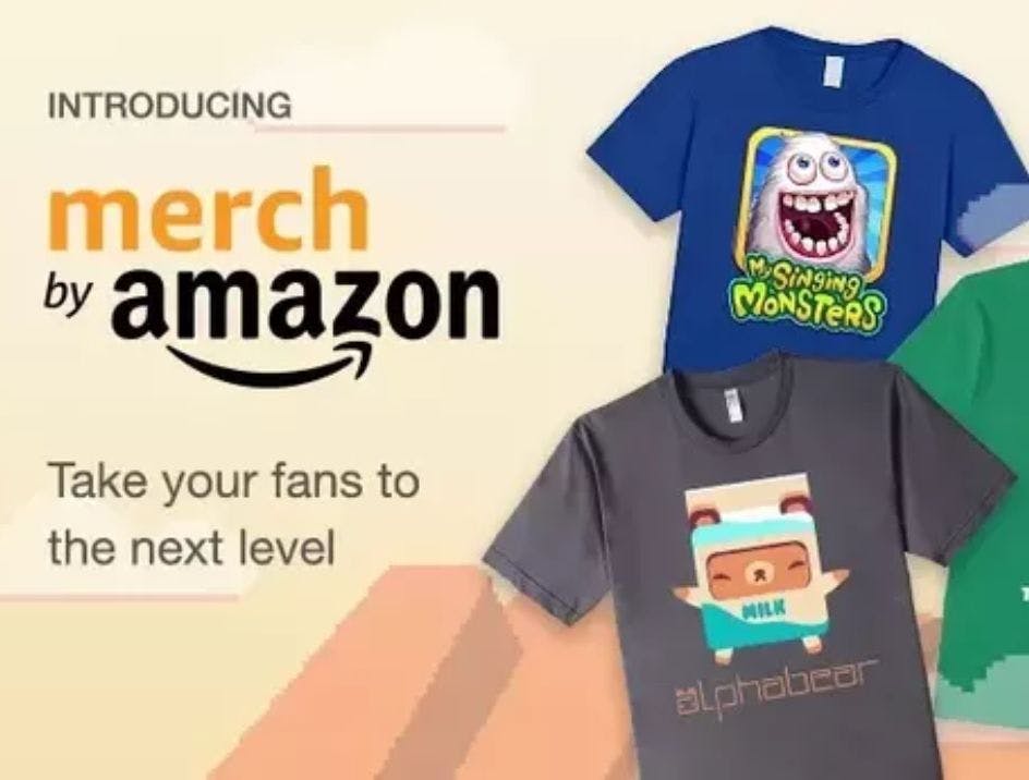 Screenshot of Merch by Amazon announcement