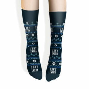 Custom socks for Facebook by Sock Club front view