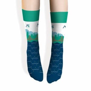 Custom Socks for MyVest by Sock Club front view