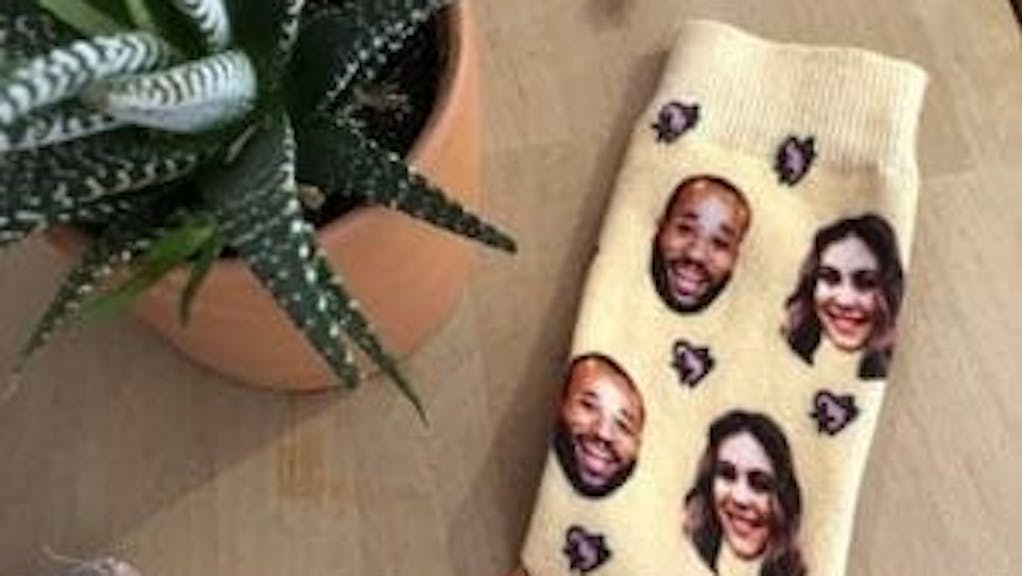 Multiple faces on sock