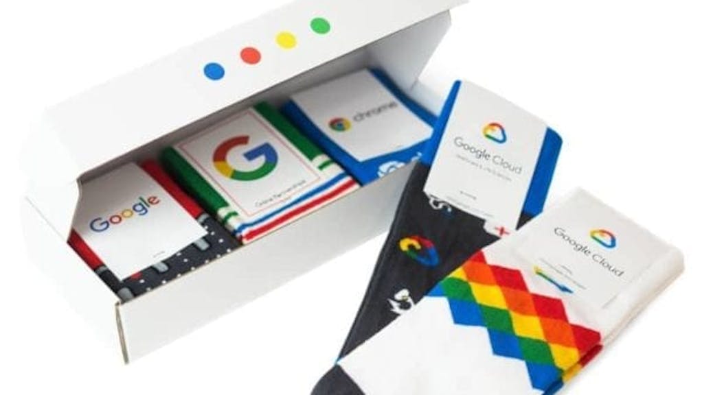 Google custom sock gift box 