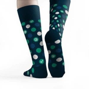 Custom socks for Unito by Sock Club rear view 