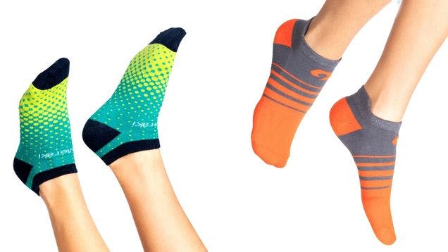 Sock Club's Cotton Ankle socks for Meraki and Cotton Athletic Ankle socks for Pure Storage on a white background