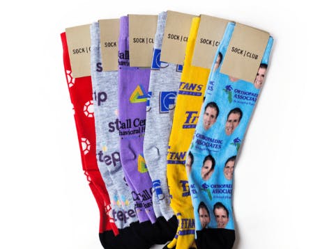 Branded printed socks