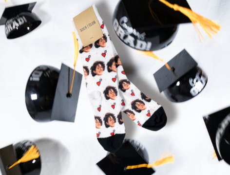 Face socks graduation gift