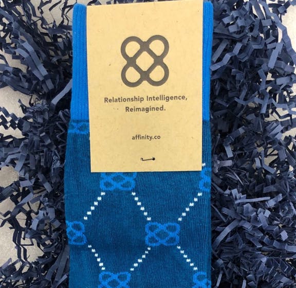 Custom Socks for Affinity Branded Trade Show Giveaways and Event Swag