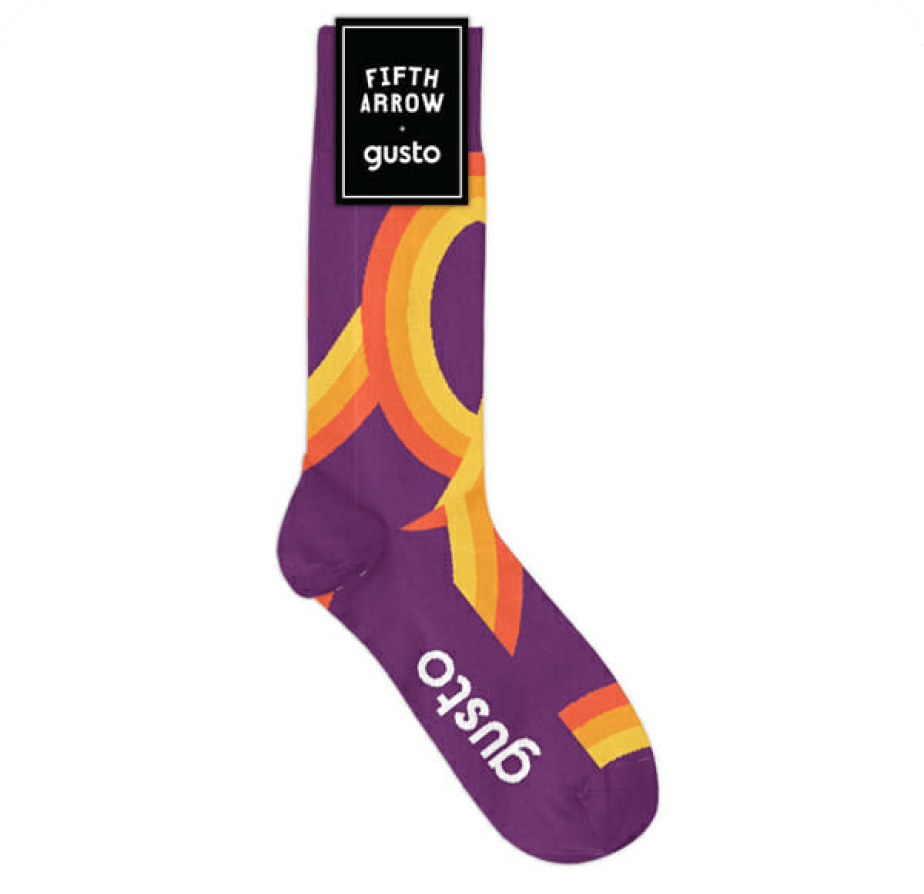 Gusto custom socks for holiday gift 