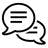 Two text bubbles to indicate an improvement in communication