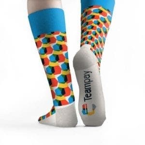 Teampay custom socks by Sock Club rear view 
