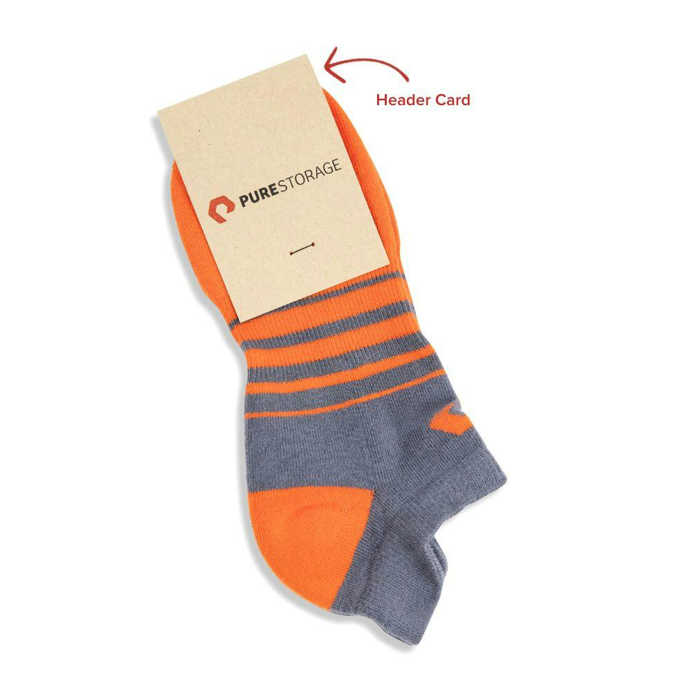 Branded Athletic Ankle Socks with Cushion and Compression and No-Slip Tab