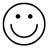 Black and white comfortable icon