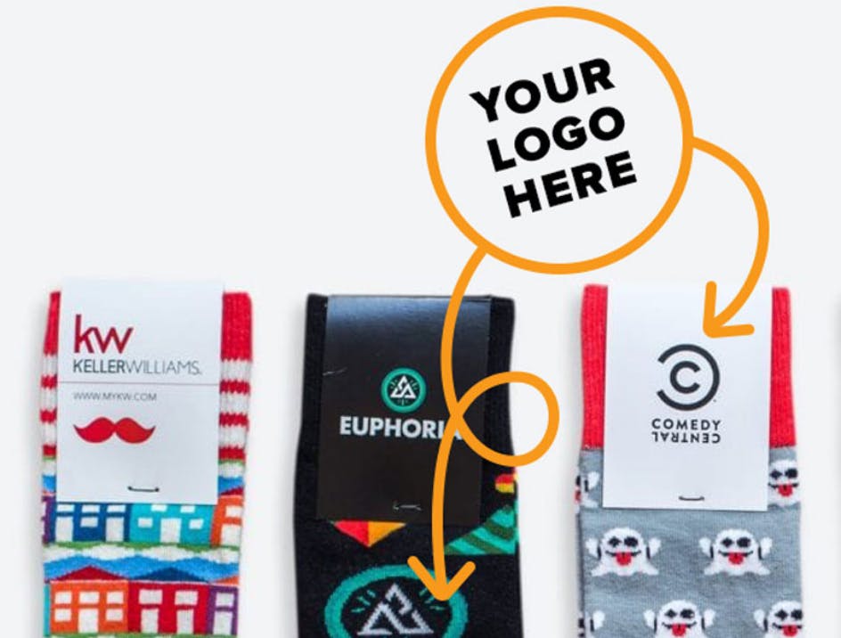 Custom sock packaging with your logo