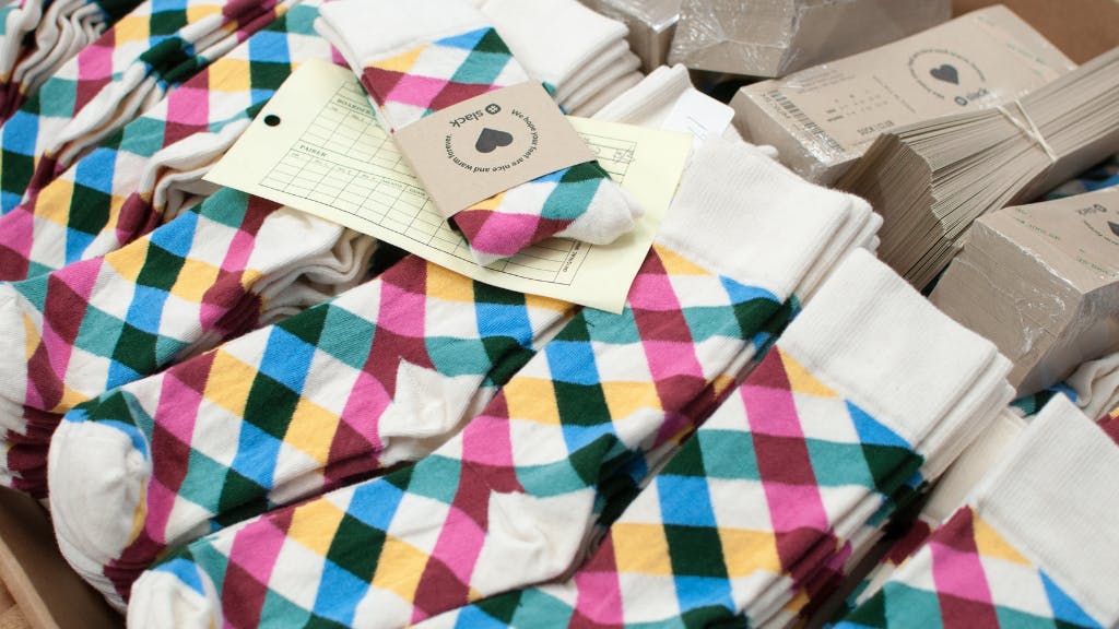 Argyle patterned socks