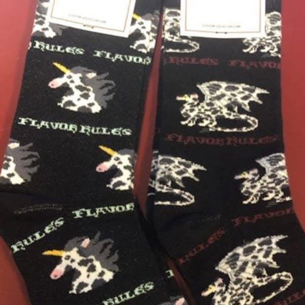 North Carolina State University black custom logo socks with school mascot