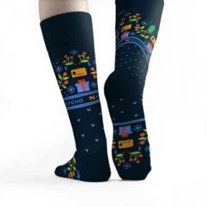 Netspend custom socks by sock club rear view
