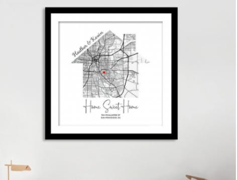 Personalized map poster 