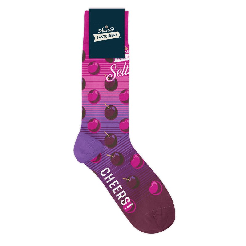Austin Eastciders custom socks for company store 