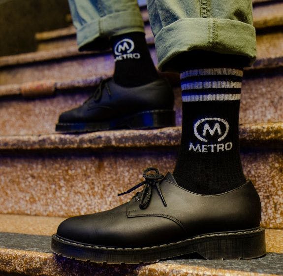 Branded Socks for Metro Chicago's Online Music Merch Store