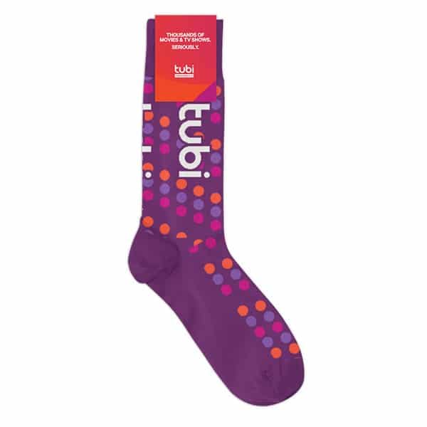 Tubi custom socks for employee holiday gift 