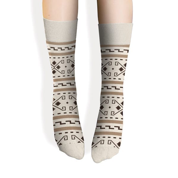 Custom socks for Dollar Shave Club by Sock Club front view 