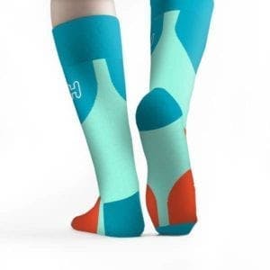 HealthEngine Custom Socks by Sock Club rear view 