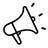 Black and white promotion icon
