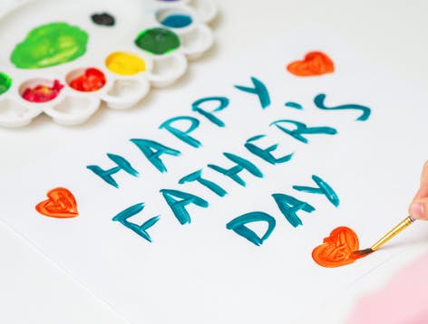 A hand-painted Father's Day card is easy and memorable gif for Father's Day.