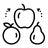 Black and white variety icon